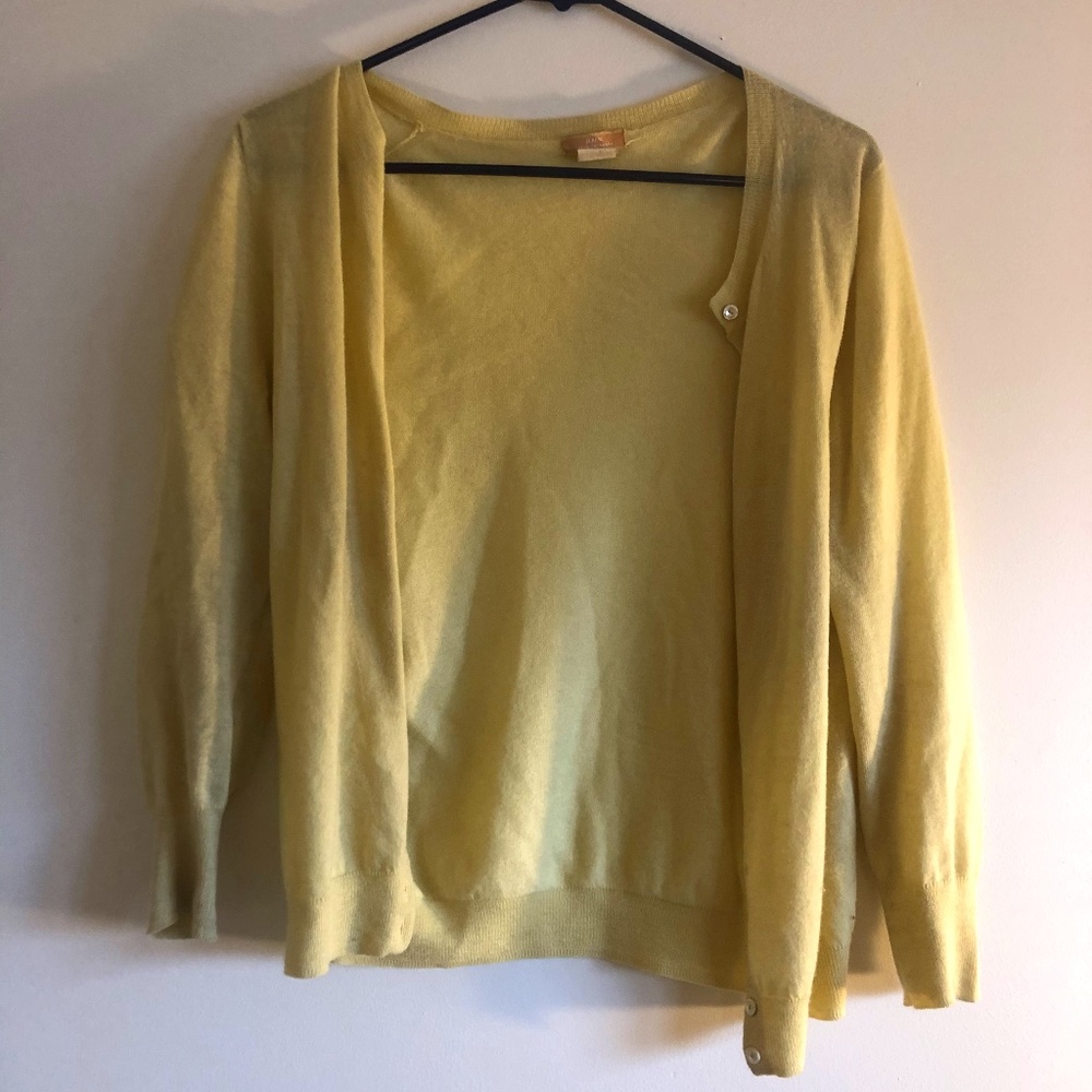 Vintage Yellow J. Crew Cardigan